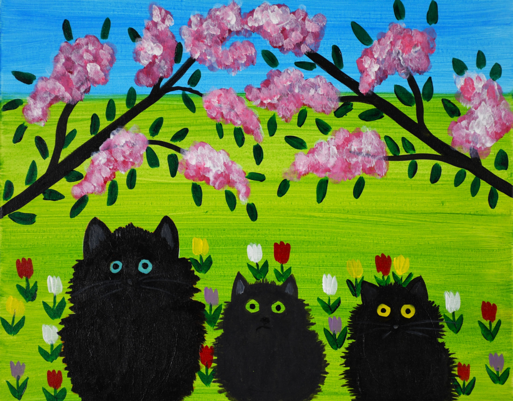 Maud Lewis Three Black Cats