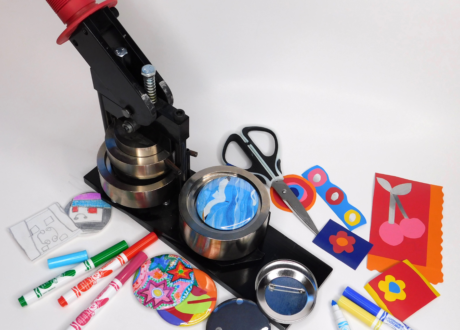 Button making machine and supplies