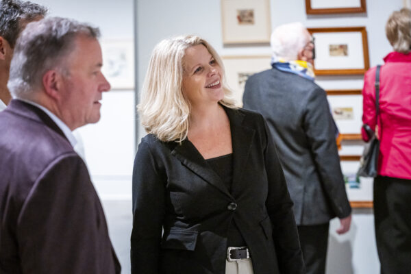 People looking at art at a Patron Preview at Art Gallery of Nova Scotia